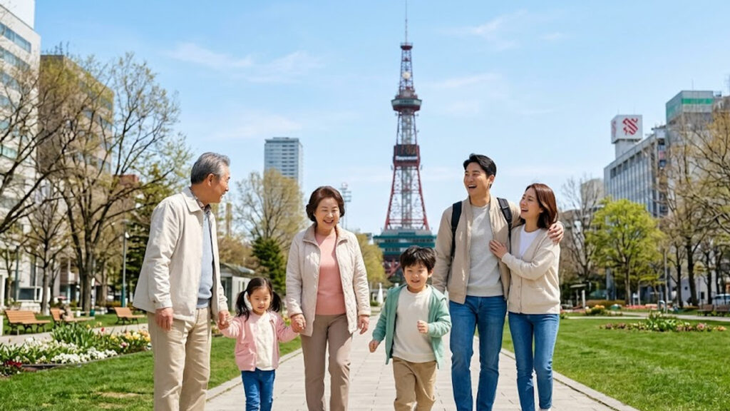 삿포로 오타루 비에이 다세대여행 코스 시작점