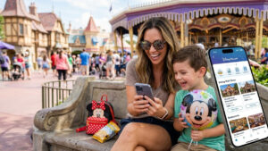 마법 같은 배경과 즐거운 앱 확인