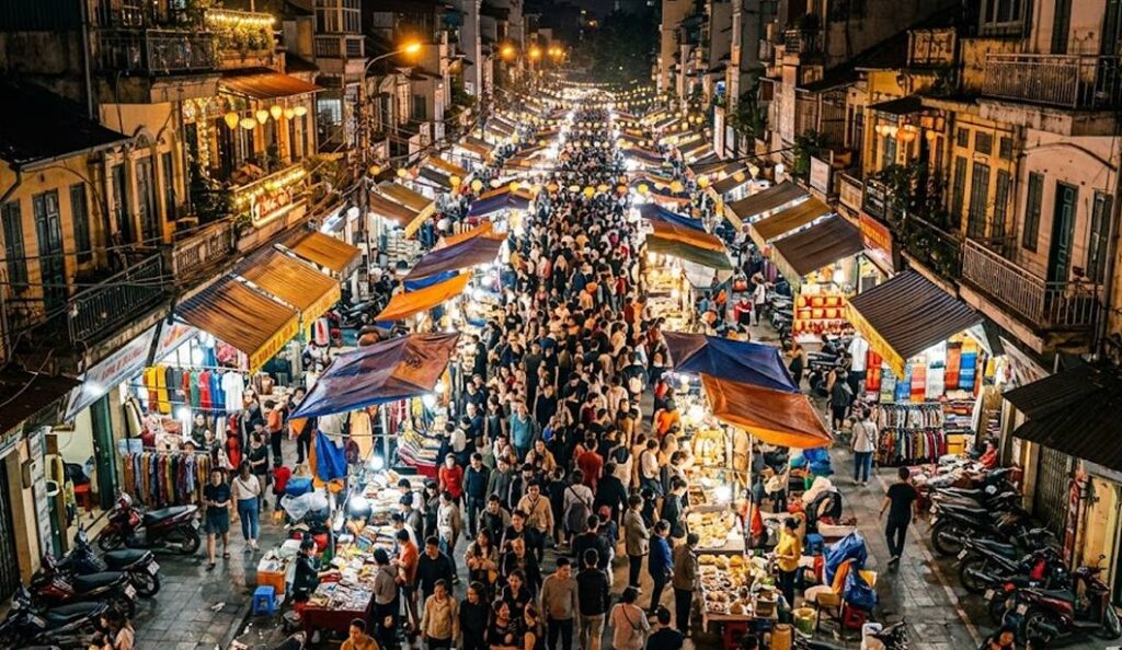 하노이 맥주거리 시간 및 야시장