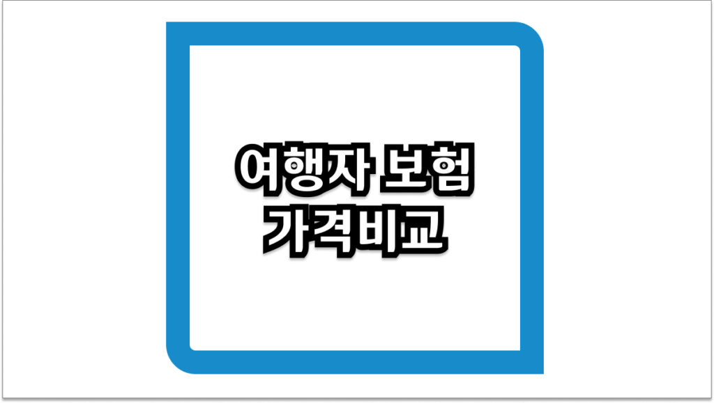 여행자 보험 가격비교 및 해외여행자 보험 추천 혜택 정리