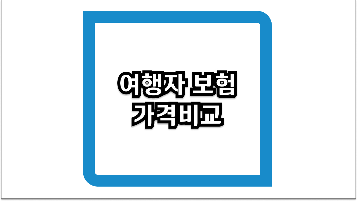 여행자 보험 가격비교 및 해외여행자 보험 추천 혜택 정리